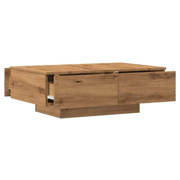  Coffee Table Artisan Oak 90x60x31 cm Engineered Wood