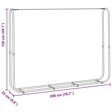  Firewood Rack with Steel Wire 200x25x150 cm Galvanised steel