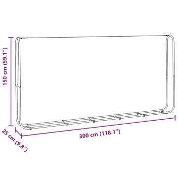  Firewood Rack with Steel Wire 300x25x150 cm Galvanised steel