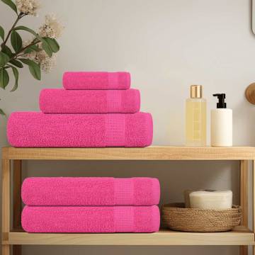  Shower Towels 4 pcs Pink 70x140 cm 360 gsm 100% Cotton