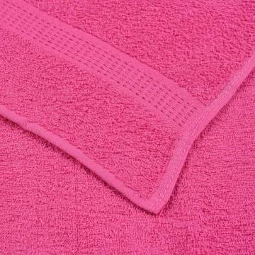  Shower Towels 4 pcs Pink 70x140 cm 360 gsm 100% Cotton