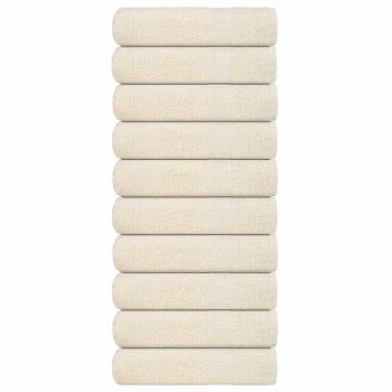  Bath Towels 10 pcs Cream 100x150 cm 360 gsm 100% Cotton