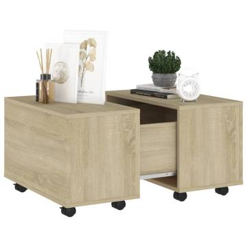 Coffee Table Sonoma Oak 60x60x38 cm Engineered Wood