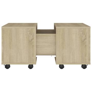 Coffee Table Sonoma Oak 60x60x38 cm Engineered Wood