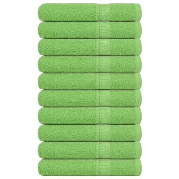  Towels 10 pcs Apple Green 100x200 cm 360 gsm 100% Cotton