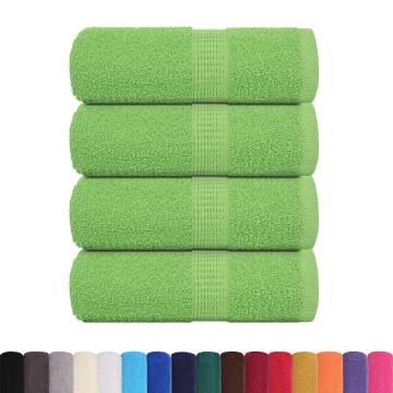  Guest Towels 4 pcs Apple Green 30x50 cm 360 gsm 100% Cotton