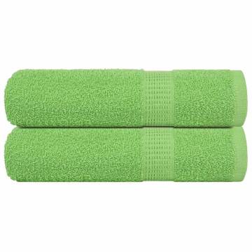  Hand Towels 2 pcs Apple Green 50x100 cm 360 gsm 100% Cotton