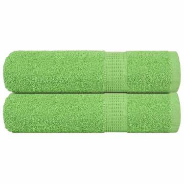  Bath Towels 2 pcs Apple Green 100x150 cm 360 gsm 100% Cotton