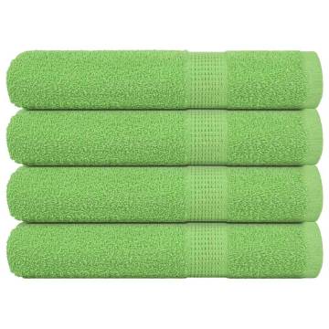  Towels 4 pcs Apple Green 100x200 cm 360 gsm 100% Cotton