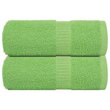  Soap Towels 2 pcs Apple Green 30x30 cm 360 gsm 100% Cotton