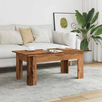  Coffee Table Old Wood 100x60x42 cm Engineered Wood