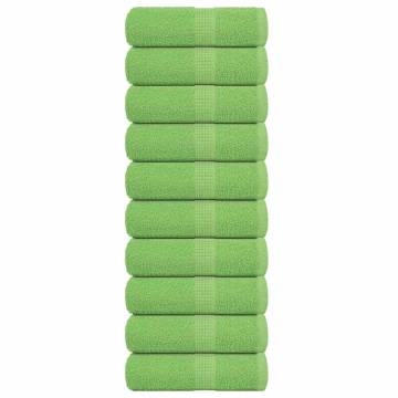  Soap Towels 10 pcs Apple Green 30x30 cm 360 gsm 100% Cotton