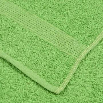  Hand Towels 10 pcs Apple Green 50x100 cm 360 gsm 100% Cotton