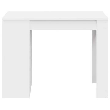  Desk with Drawer and Shelf White 102x62x77.5 cm Engineered Wood