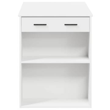  Desk with Drawer and Shelf White 102x62x77.5 cm Engineered Wood