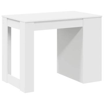  Desk with Drawer and Shelf White 102x62x77.5 cm Engineered Wood