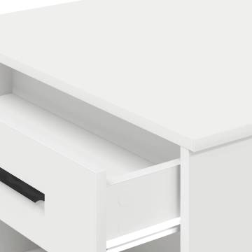  Desk with Drawer and Shelf White 102x62x77.5 cm Engineered Wood