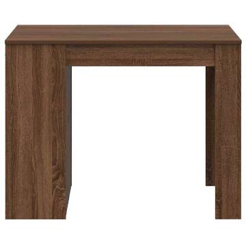  Desk with Drawer and Shelf Brown Oak 102x62x77.5 cm Engineered Wood