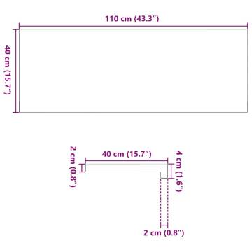  Window Sills 2 pcs Untreated 110x40x2 cm Solid Wood Oak