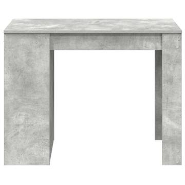  Desk with Drawer and Shelf Concrete Grey 102x62x77.5 cm Engineered Wood