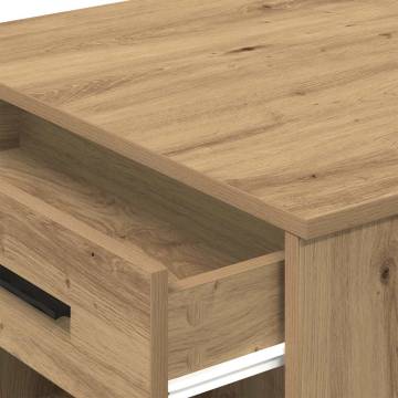  Desk with Drawer and Shelf Artisan Oak 102x62x77.5 cm Engineered Wood