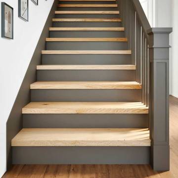  Stair Treads 4 pcs Untreated 100x30x2 cm Solid Wood Oak