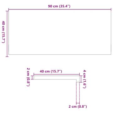  Window Sills 2 pcs Untreated 90x40x2 cm Solid Wood Oak