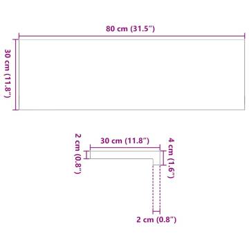  Window Sills 2 pcs Light Brown 80x30x2 cm Solid Wood Oak