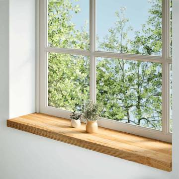  Window Sills 2 pcs Light Brown 100x30x2 cm Solid Wood Oak