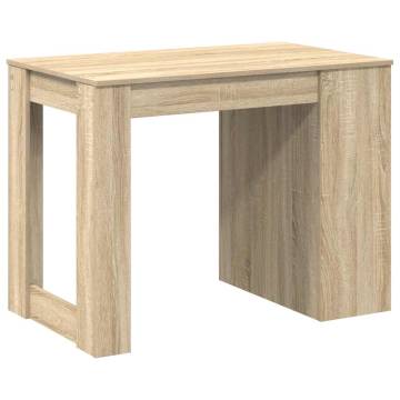  Desk with Drawer and Shelf Sonoma Oak 102x62x77.5 cm Engineered Wood