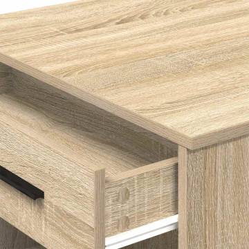  Desk with Drawer and Shelf Sonoma Oak 102x62x77.5 cm Engineered Wood