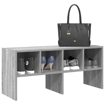  Shoe Rack Stackable Grey Sonoma 89.5x30x40 cm