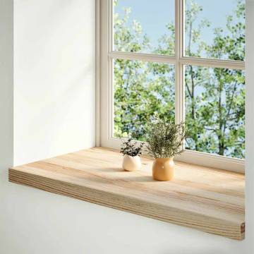  Window Sills 2 pcs Untreated 80x40x2 cm Solid Wood Oak