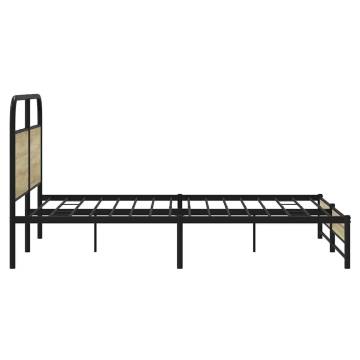  Bed Frame without Mattress 150x200 cm King Size Sonoma Oak Engineered Wood