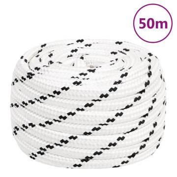  Braided Boat Rope White 20 mmx50 m Polyester