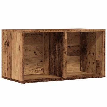  LP Storage Box Old Wood 69.5x34x36 cm Engineered Wood