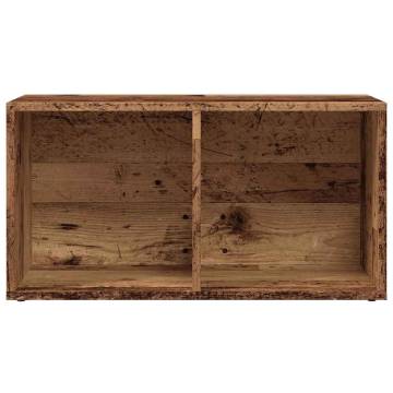  LP Storage Box Old Wood 69.5x34x36 cm Engineered Wood