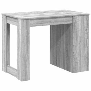  Desk with Drawer and Shelf Grey Sonoma 102x62x77.5 cm Engineered Wood