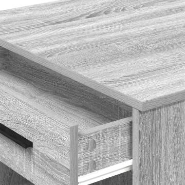  Desk with Drawer and Shelf Grey Sonoma 102x62x77.5 cm Engineered Wood