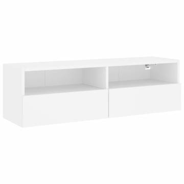 TV Wall Cabinet White 100x30x30 cm Engineered Wood