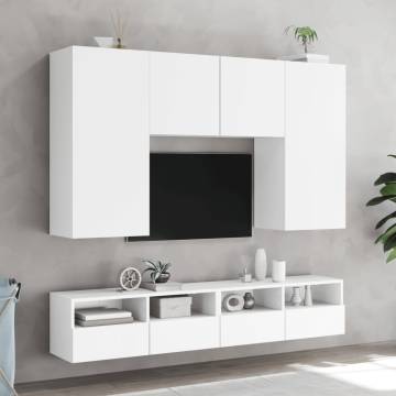 TV Wall Cabinet White 100x30x30 cm Engineered Wood