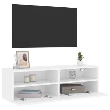 TV Wall Cabinet White 100x30x30 cm Engineered Wood