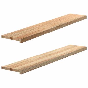  Window Sills 2 pcs Untreated 140x30x2 cm Solid Wood Oak