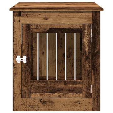  Dog Crate Furniture Old Wood 64.5x80x71 cm Engineered Wood