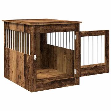  Dog Crate Furniture Old Wood 64.5x80x71 cm Engineered Wood