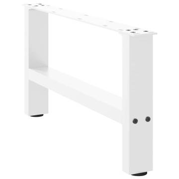  Coffee Table Legs White 2 pcs 30×60 cm Steel