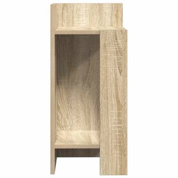  Side Table with Shelf Sonoma Oak 25.5x27x60 cm