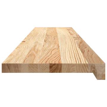  Stair Treads 12 pcs Untreated 120x30x2 cm Solid Wood Oak