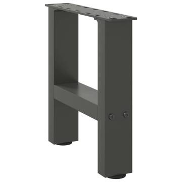  Coffee Table Legs Anthracite 2 pcs 30×30 cm Steel