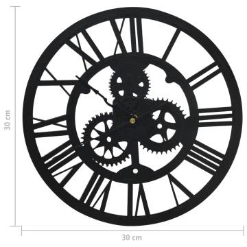  Wall Clock Black 30 cm Acrylic